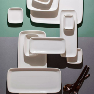 Platou dreptunghiular WHITE Quadro 45x18 cm