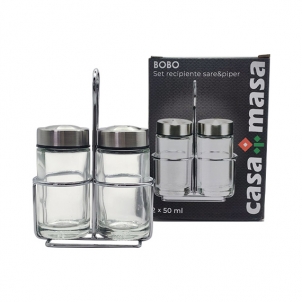 Set recipiente cu suport sare&piper BOBO 2x50 ml