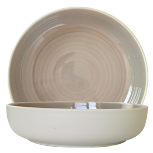 Farfurie adâncă RINGS TAUPE 23 cm