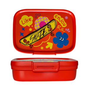 Boxă dreptunghiulară SNAP BOX FUN 1,3 L, roșu