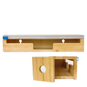 Suport cu tăietor pentru folie BAMBUS 33x8x6 cm