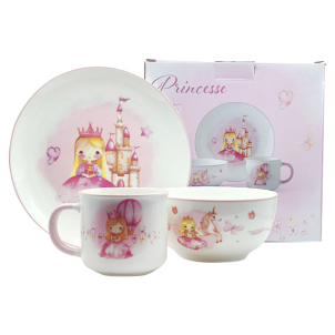 Set veselă pentru copii PRINCESE 3 piese 