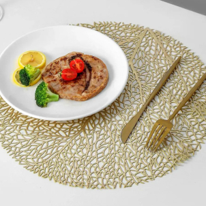 Suport pentru farfurie GOLDEN LEAFE 38 cm