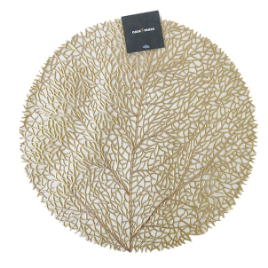 Suport pentru farfurie GOLDEN LEAFE 38 cm