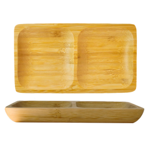 Platou cu 2 compartimente BAMBUS 17,5x10 cm