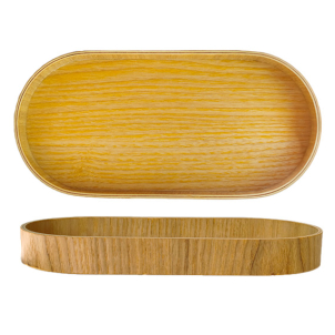Platou oval WOODEN 23x11x2,5 cm, anti-slip 