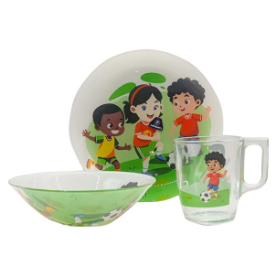 Set veselă pentru copii KICKOFF KITCHEN 3 piese 