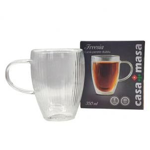 Cană perete dublu FREESIA 350 ml