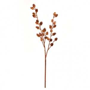 Ramură din pin cu conuri 66 cm, maro