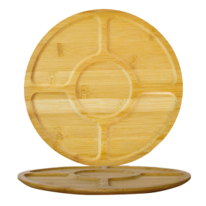 Platou rotund cu 5 compartimente BAMBUS 25 cm