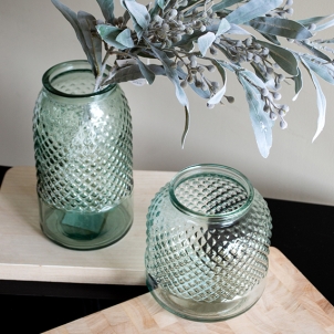 Vaza transparentă DIAMANTE  19 cm