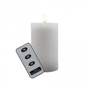 Lumânare cu telecomanda LED Cilindru 7,5x12,5 cm, alba 