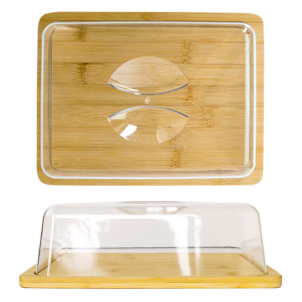 Platou cu capac plastic BAMBUS 24x18x10 cm