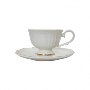 Cană pe suport cu farfurioară RETRO RITZ GOLD 100 ml