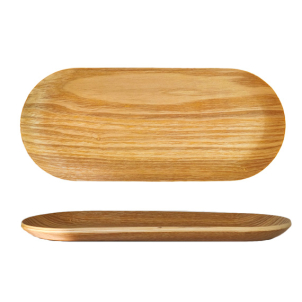 Platou oval WOODEN 24x10x1,5 cm, anti-slip 