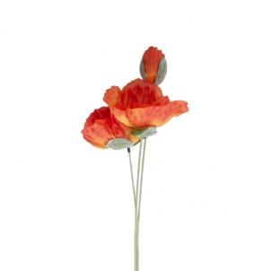 Mac 3 flori 50 cm, roșu