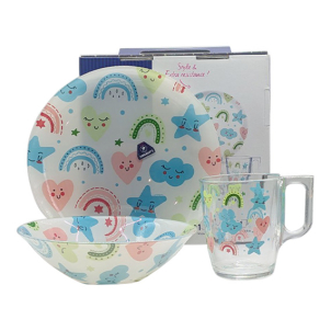 Set veselă pentru copii SMILE&SPARKLE 3 piese 