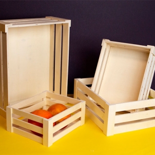 Lădiță lemn VILLAGE 16,5x12,5x7 cm (14.5x11,5x7) cm