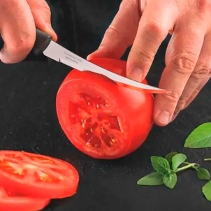 Нож томатный PLENUS 12,5 см, серый