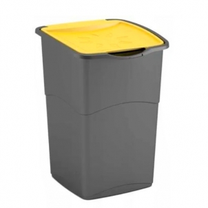 Coș pentru reciclare KORAL 47 L, negru/galben